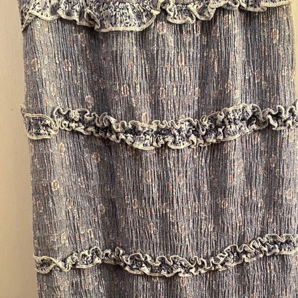 Blue Ruffled Mini Dress - Picture 6 of 8